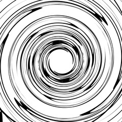 Leinwandbilder - Rotating spiral element. Abstract swirl, vortex shape