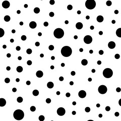 Poster - Dots, circles pattern. Seamlessly repeatable. Polka-dot, bubbles, fizzy aqua pattern