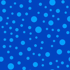 Leinwandbilder - Dots, circles pattern. Seamlessly repeatable. Polka-dot, bubbles, fizzy aqua pattern