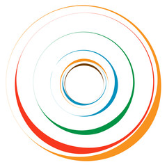 Poster - Concentric circle, rings. Suitable as an abstract design element, decorative element or background pattern