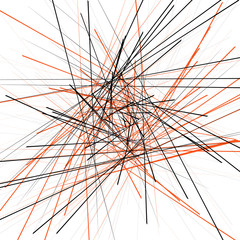 Leinwandbilder - Geometric illustration with random intersecting lines. Editable abstract art.