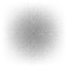 Vector Illustration. Abstract Halftone Pattern Texture. Gradient From The Circles. Black White.