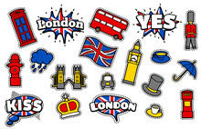 Fashion Patch Badges With London's Symbols