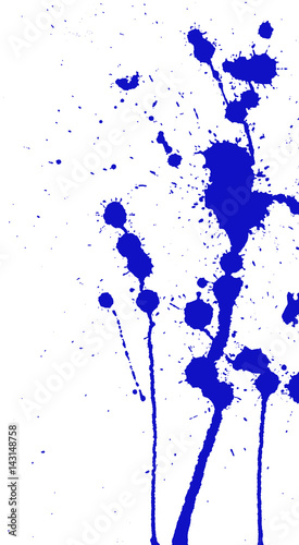 Zdjęcie XXL Tusz powitalny, plamy, obrysy i plamy. Tło rozpryski farby. Ilustracja wektorowa niebieski i biały. Streszczenie szablon grunge.