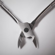 Close up nail nipper on white background