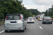 Leinwandbild Motiv Traffic jam in the middle of the highway