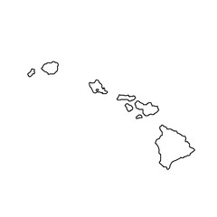 Sticker - map of the U.S. state Hawaii