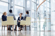 Four managers having talk about new business tendencies