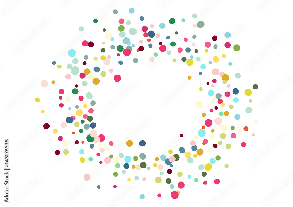 Abstract colorful confetti background. Isolated on the white. Vector holiday illustration. - obrazy, fototapety, plakaty 