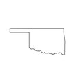 map of the U.S. state of Oklahoma 