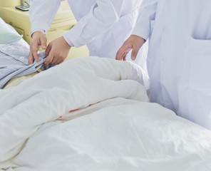 Wall Mural - examining patient in hospital