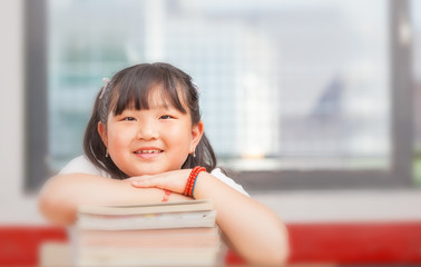 Asian female child at primary school