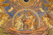 BERLIN, GERMANY, FEBRUARY - 15, 2017: The fresco of Coronation of Virgin Mary in cupola of Rosenkranz Basilica by Friedrich Stummels, Karl Wenzel, and Theodor Nuttgens from begin of 20. cent..