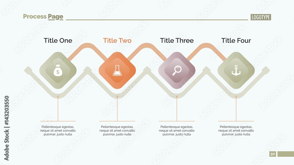 Four Elements Diagram Slide Template Stock Vector | Adobe Stock
