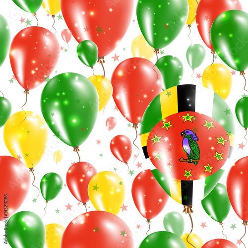 Dominica Independence Day Seamless Pattern Flying Rubber Balloons In Colors Of The Dominican Flag Happy Dominica Day Patriotic Card With Balloons Stars And Sparkles Buy This Stock Vector And Explore Similar Following the arrival of christopher columbus on hispaniola on 5 december 1492, the island became the site of the first permanent. dominican flag happy dominica