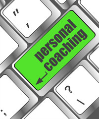 Poster - Keyboard key with enter button personal coaching