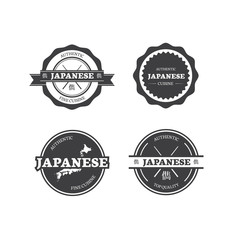 Wall Mural - Japanese Restaurant Cuisine Labels