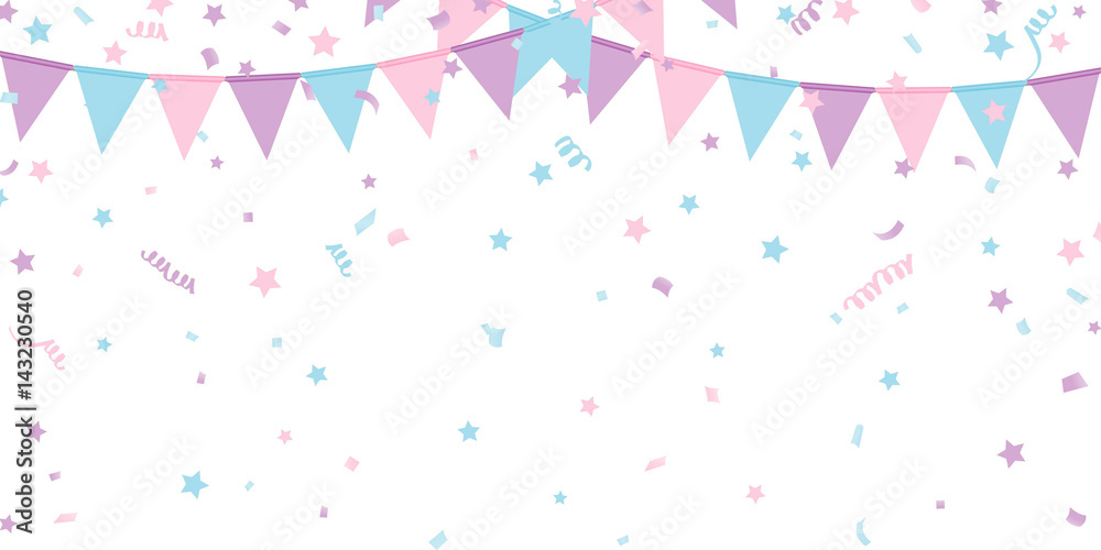 Buntings kids garland isolated on white background Vector Stock Vector ...