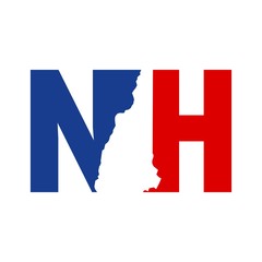 Sticker - new hampshire map. logo vector.