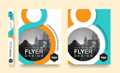 Wall Mural - poster flyer pamphlet brochure cover design layout space for photo background, vector template in a4