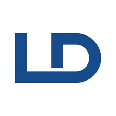 Wall Mural - l and d logo vector.
