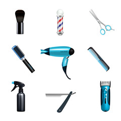 Sticker - Barbershop Icon Set