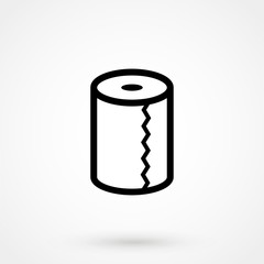 Wall Mural - toilet paper icon, Vector illustration style