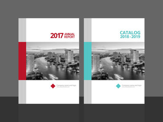 Cover design for annual report and business catalog, magazine, flyer or booklet. Brochure template layout. A4 cover vector EPS-10 sample image with Gradient Mesh.