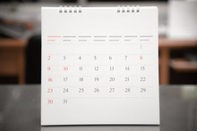 Blurred Calendar Page