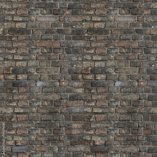 Fototapeta na wymiar Brick Perfectly Seamless Texture