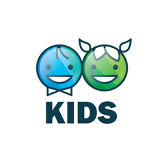 Wall Mural - vector logo kids