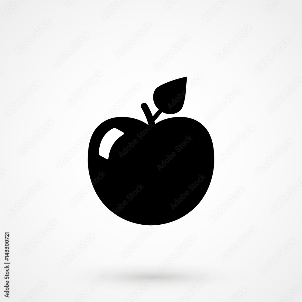 Apple icon. Apple Vector isolated on white background. Flat vector ...