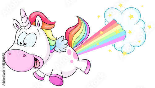 Einhorn Pupst Regenbogen