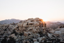 Sunset Over The Boulders In Joshua Tree National Park