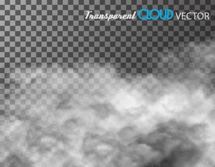Aufkleber - Clouds vector on transparent background.