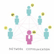 © AmySachar - Network communication business people cartoon vector illustration