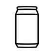 Aluminum soda or beer can line art vector icon for apps and websites