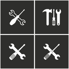 Wall Mural - Tool icon set.