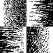 Black and white pixelation, pixel gradient mosaic, pixelated vector backgrounds