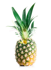 Sticker - Exotic cocktail in pineapple, isolated on white background