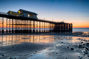 Sunrise at Penarth Pier in Wales