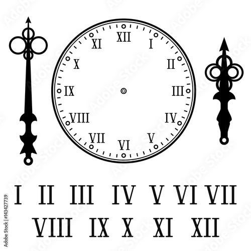 Clock With Roman Numerals With Numbers Hour And Second Hands clock-with-roman-numerals-with-numbers-hour-and-second-hands