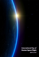 international day of human space flight. yuri night. first man in space.