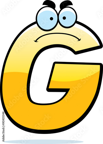 Angry Cartoon Letter G Stock Vector | Adobe Stock