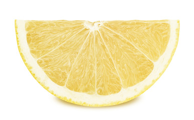 Poster - Slice of white grapefruit isolated on a white background