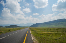 Mountain Landscape With Highway In Golden Gate Highlands National Park In South Africa’s Freestate