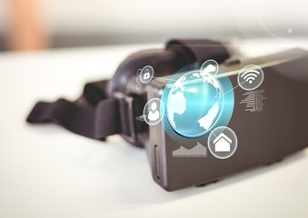 Poster - VR Virtual Reality Headset with Interface