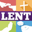 Flat Design with Some Habits for Lent Celebration, Vector Illustration