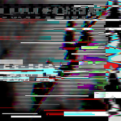 Wall Mural - glitch psychedelic background. old tv screen error. digital pixel noise abstract design. computer bu