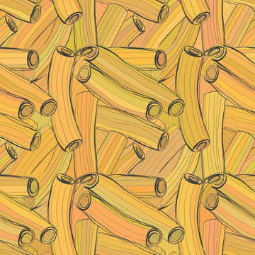 Seamless color pattern in the form of pasta.